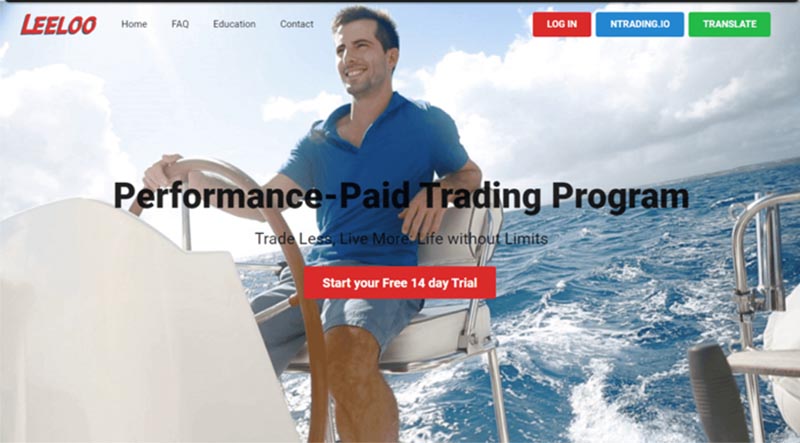 vieux site web leeloo trading page accueil